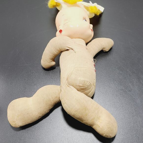 Antique 1940s Horsman 3 Face Composition Trudy Doll - Picture 10 of 11